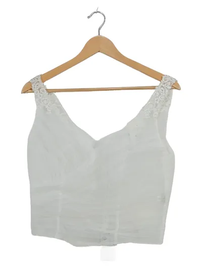 LeMoos Damen Korsett Top Gr. 42/XL Weiß Spitze Romantisch Festlich