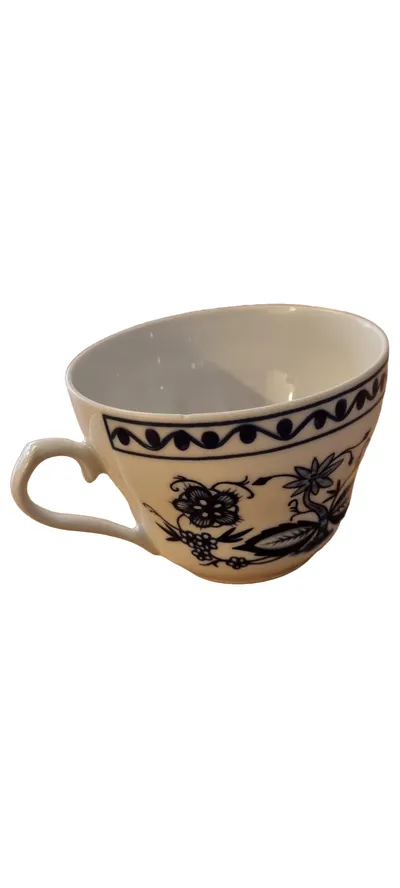 KAHLA Porzellan Tasse Zwiebelmuster Blau Weiß Spülmaschinenfest