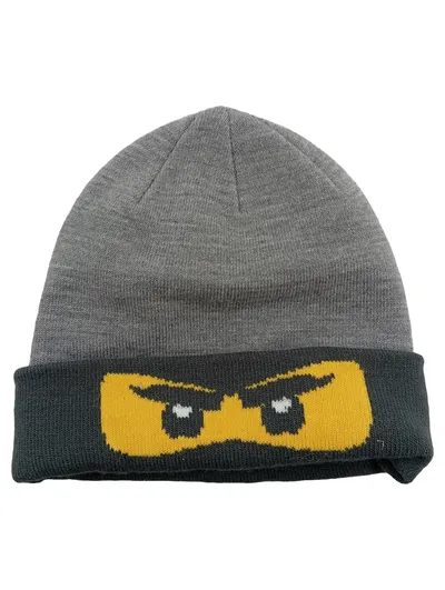 LEGO Wear Kinder Mütze Ninjago Augen Grau Beanie Strickmütze NEU