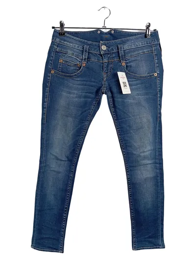 Herrlicher Damen Jeans Regular Fit Blau W27/L26 Stretch Baumwolle