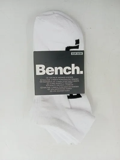 Bench Sneaker Socken 3er Pack Weiß Gr. 35-38 Damen Sportsocken NEU