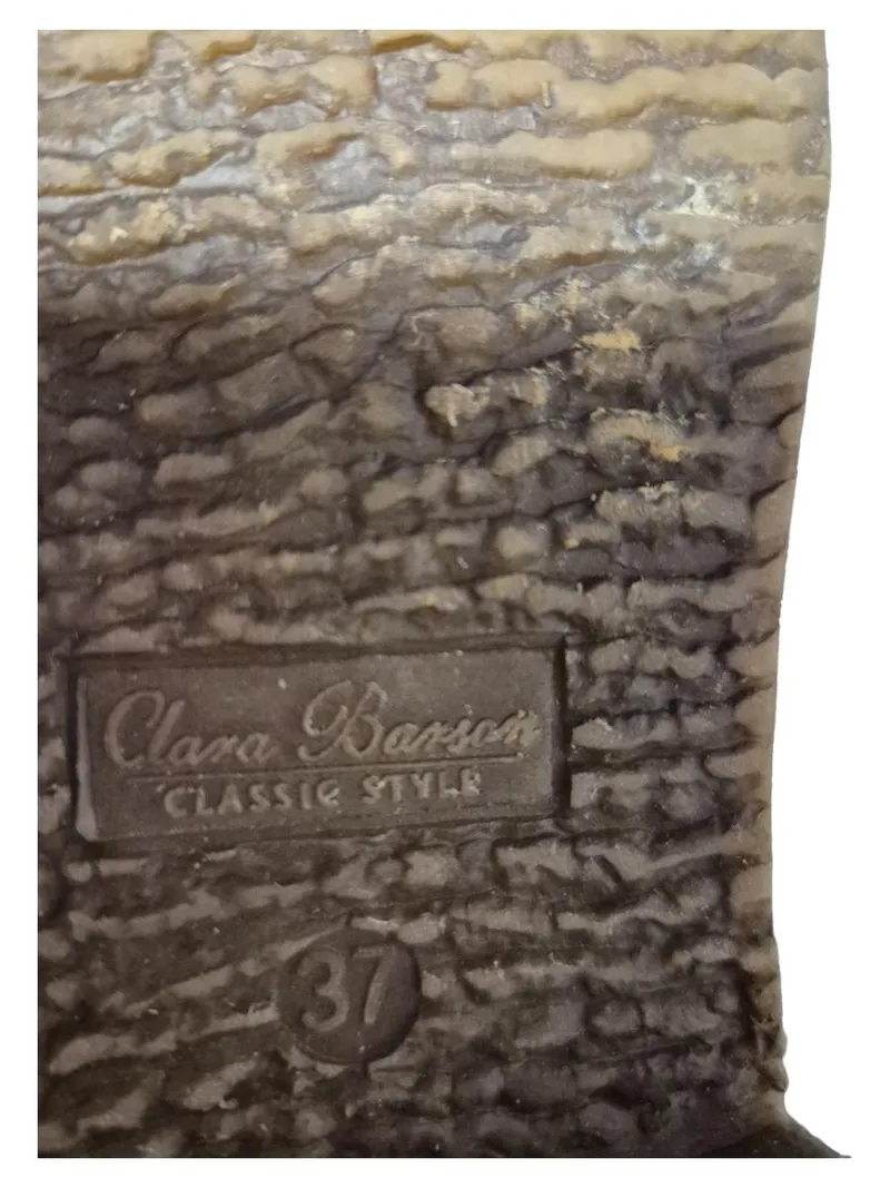 Clara Barson Damen Stiefel Gr. 37 Bordeaux Rot Klassisch Reißverschluss 6