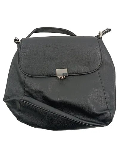 s.Oliver Damen Umhängetasche Schwarz Kunstleder Crossbody Bag Klassisch