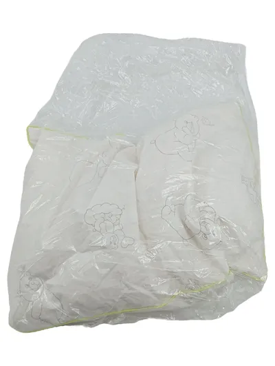 Babydecke Daunendecke Bärenmotiv Weiß 60x28cm DOWNPASS Greenfirst