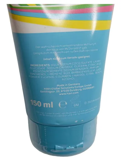McDonald's McFlurry Duschgel Vanilleduft 150ml Limited Edition Unisex
