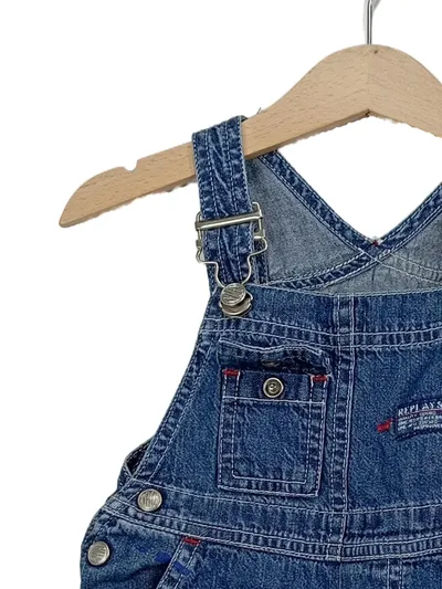 Replay Latzhose Jeans Baby Kinder Gr. 86 Blau Denim Baumwolle