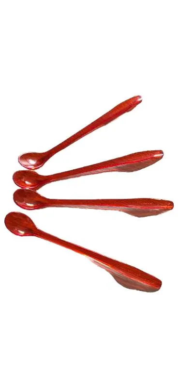 Fackelmann Löffel Set 4-teilig Kunststoff Rot Modern