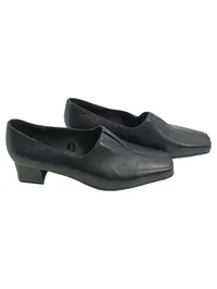 Caprice Damen Slipper Schwarz Leder Gr. 39 Business Klassisch Absatz 4cm 1