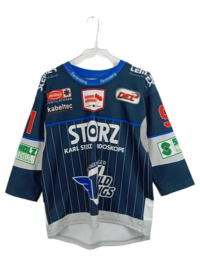 Schwenninger Wild Wings Eishockey Trikot DEL Kinder Gr. 152 Blau