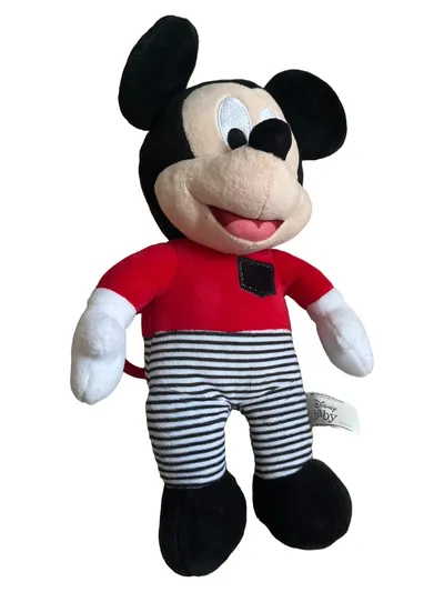 Disney Baby Mickey Mouse Kuscheltier Plüsch gestreifte Hose 33cm