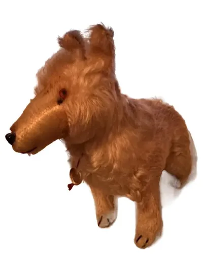 Hermann Teddy Original Collie Hund Kuscheltier Vintage Beige 22cm
