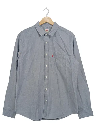 Levi's Herren Freizeithemd Langarm Blau Baumwolle Gr. L