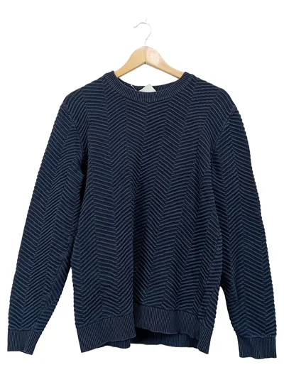 ARMEDANGELS Herren Pullover Strukturmuster Blau Gr. XXL Baumwolle