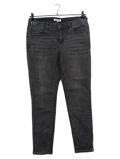 Morgan de Toi Damen Jeans Regular Fit Grau Gr. 42 Kettendetails