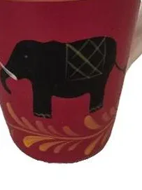Cha Cult Tasse Elefant Rot Keramik Handpainted 350ml Thailand 3