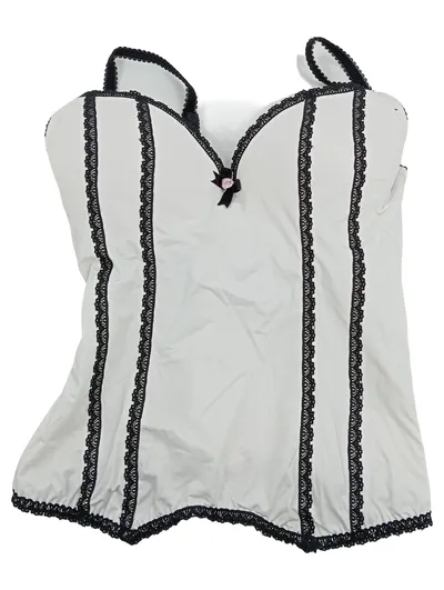 New Yorker Damen Bustier Korsett Weiß Schwarz Spitze Gr. 75C Romantisch