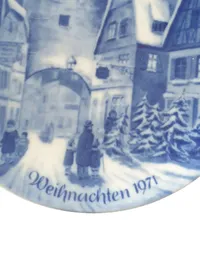 Berlin Design Sammelteller Weihnachten Rothenburg Porzellan Blau 19 cm 2