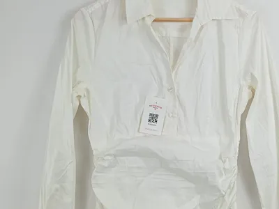 CINQUE Hemdbluse Damen Weiß Gr. 38 Langarm Business Klassisch Baumwolle
