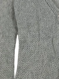Bloom Strickjacke Damen Grau Meliert Langarm Gr. 36 Wolle Mohair Cardigan 3