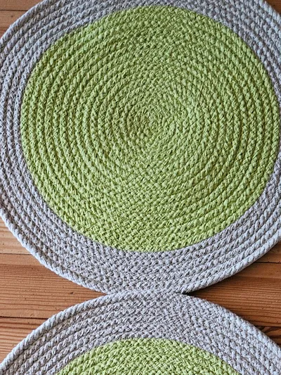 Remember Platzset 2er Set Baumwolle Grün Uni 38cm