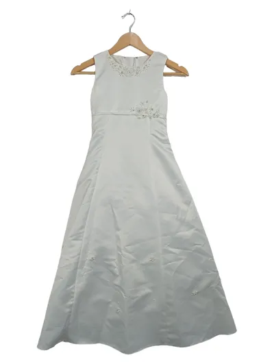 Emmerling Kommunionkleid Mädchen Festkleid Weiß Gr. 134 Perlen