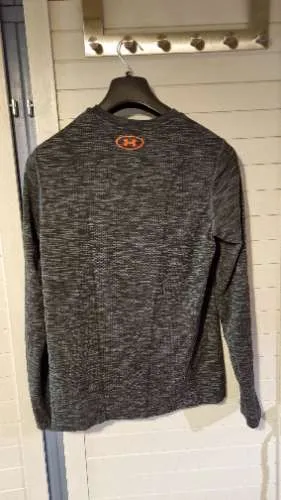 Under Armour Langarmshirt Herren L Grau Meliert Funktionsshirt Sport