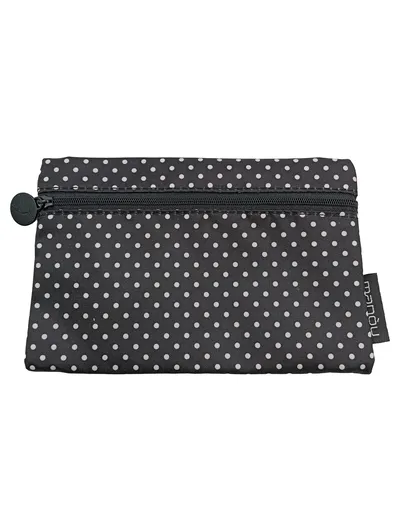 Manoush Kosmetiktasche Gepunktet Klassisch Schwarz Damen 18x12cm