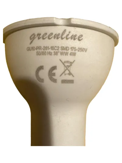 Greenline LED Leuchtmittel GU10 4W Warmweiß 38° SMD 175-250V Spot