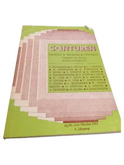 CONTUREN Sammelband Kernenergie Umwelt Technik Freiheit 1985 Politikbuch