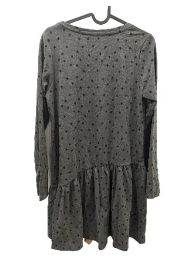 Cool Club Mädchen Kleid Punkte Grau Gr. 170 Langarm Sweatkleid