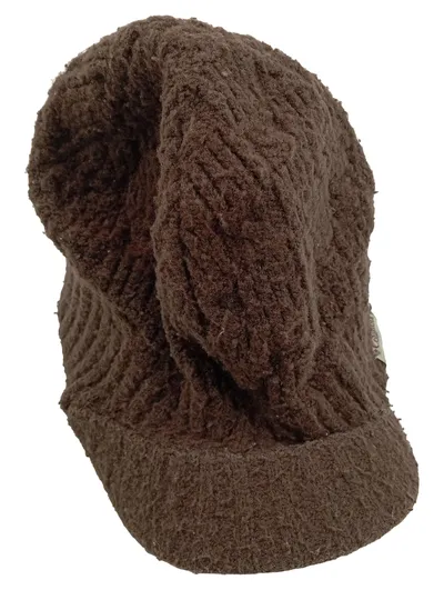 Columbia Damen Mütze Braun Zopfstrickmuster Outdoor Strickmütze