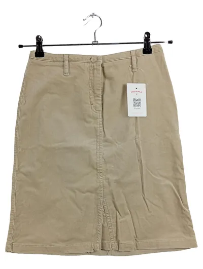 Esprit Collection Cordrock Damen Gr. 34/XS Beige Baumwolle