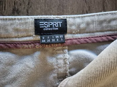 Esprit Collection Cordrock Damen Gr. 34/XS Beige Baumwolle
