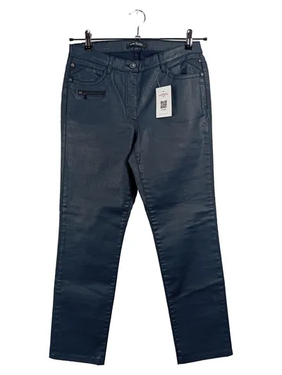 Betty Barclay Damen Jeans Slim Fit Gr. 40 Blau Beschichtet Elegant
