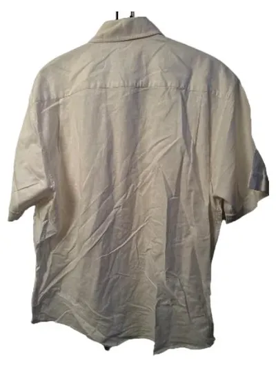 C&A Herren Freizeithemd Kurzarm Baumwolle Uni Weiß Gr. XL 54