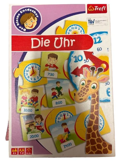 Trefl Der kleine Entdecker Die Uhr Lernspiel Kinder ab 4 Jahre Uhrzeit lernen