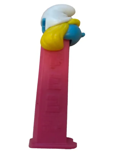 PEZ Spender Schlümpfin Figur Rosa Vintage Candy Sammlerstück 11cm