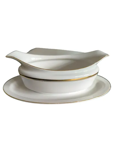 Hutschenreuther Selb LHS Sauciere Porzellan Weiß Klassisch 23 cm