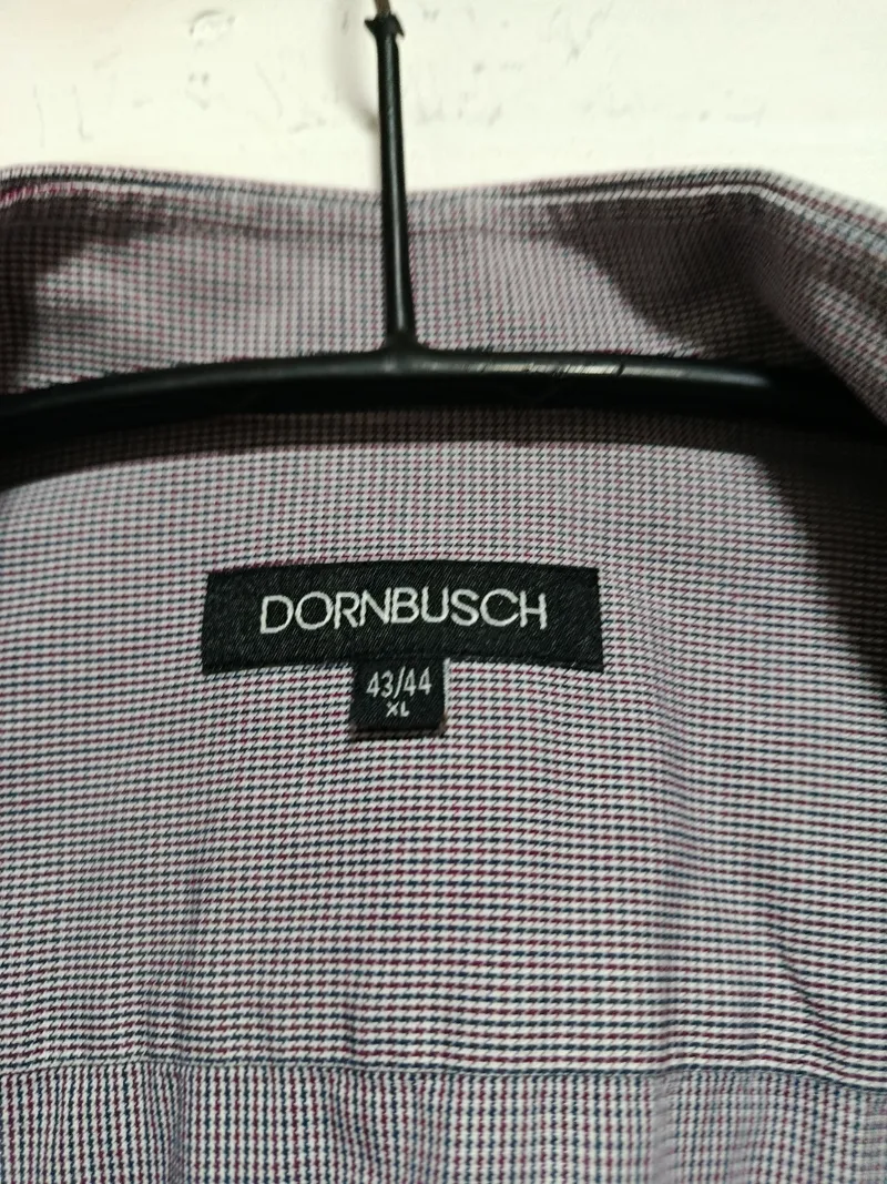 Dornbusch Business Hemd Herren Kariert Baumwolle Grau Gr. 54 XL 5