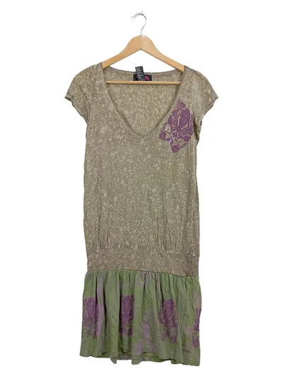CUSTO BARCELONA Sommerkleid Damen Gr. 36/S Beige Boho Baumwolle