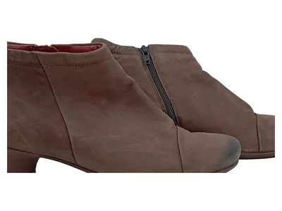 ECCO Damen Stiefeletten Braun Leder Gr. 40 Ankle Boots Absatz 6cm