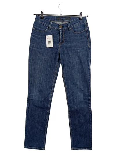 Escada Sport Damen Jeans Straight Leg Blau Gr. 38 Baumwolle Klassisch