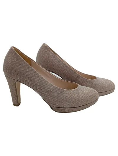 Gabor Pumps Damen Gr. 37,5 Rosa Glitzer Soft & Smart Elegant Absatzschuhe