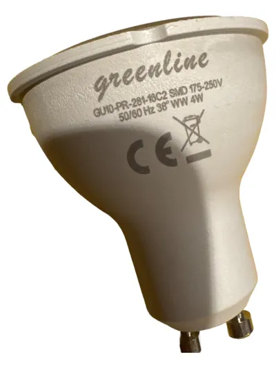 Greenline LED Leuchtmittel GU10 4W 175-250V Warmweiß 38° SMD Spot