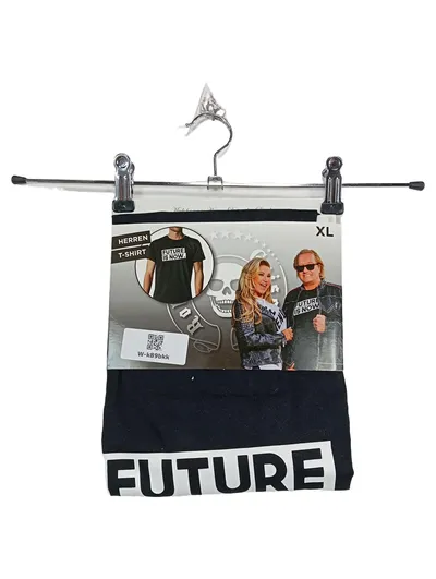 Roberto Geissini Herren T-Shirt "FUTURE IS NOW" Schwarz Gr. XL