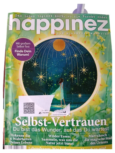 Happinez 4/2022 Selbst-Vertrauen Psychologie Reise Kochen Magazin