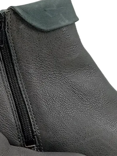 ECCO Damen Stiefeletten Gr. 40 Grau Leder Ankle Boots Reißverschluss