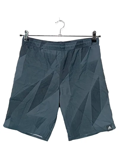 Adidas Badeshorts Kinder Gr. 164 Grau Geometrisch Sportlich