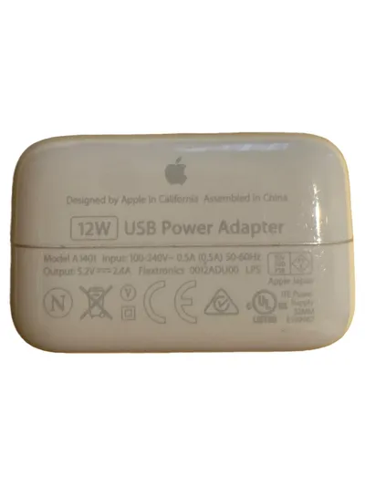 Apple A1401 12W USB Netzteil Steckdosenladegerät Weiß