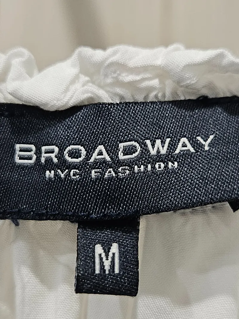 Broadway NYC Fashion Damen Bluse Langarm Weiß Schwarz Gr. M 6